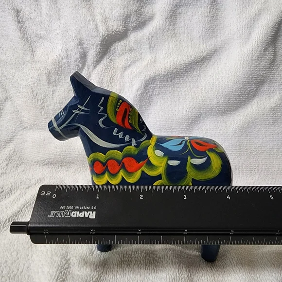 Blue Dala Horse 5" - Picture 6 of 6